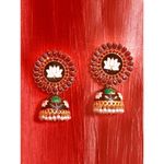 Buy Crunchy Fashion Traditional Gold Plated Maroon Kundan Jhumka Jhumki Earrings - Purplle