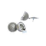 Buy Crunchy Fashion Oxidized Silver Drop Jhumki Jhumka Earrings - Purplle