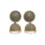 Buy Crunchy Fashion Traditional Gold Plated White Pearls Jhumka Earrings - Purplle