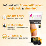 Buy everteen RADIANCE Hair Removal Cream with Charcoal, Kojic Acid and Vitamin C for Bikini Line & Underarms in Women and Girls | No Harsh Smell, Skin Darkening or Rashes | 1 Pack 50 gm with Spatula and Coin Tissues - Purplle