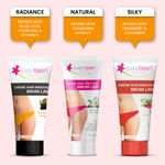 Buy everteen RADIANCE Hair Removal Cream with Charcoal, Kojic Acid and Vitamin C for Bikini Line & Underarms in Women and Girls | No Harsh Smell, Skin Darkening or Rashes | 1 Pack 50 gm with Spatula and Coin Tissues - Purplle