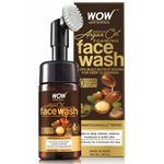 Buy WOW Skin Science Moroccan Argan Oil Foaming Face Wash with Built-in Brush - (100 ml) - Purplle