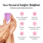 Buy Plush 100% Reusable Menstrual Cup with Cotton Carry Pouch | Size – Extra Small | Special Stem for Easy Removal - Purplle