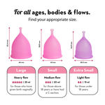 Buy lush 100% Reusable Menstrual Cup with Cotton Carry Pouch | Size – Large | Special Stem for Easy Removal | Zero Rashes - Purplle