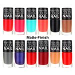 Buy Ronzille Color Nail Premium Long Lasting Nail Paint Quick Dry 6 ml Each Pack of 12 (Combo D) - Purplle
