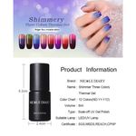 Buy NICOLE DIARY 6ml Thermal Nail Gel Sparkling Sequins Temperature Change Color UV Gel Nails Art Led UV Nail Polish Varnish (ND-TCG-Y2) - Purplle