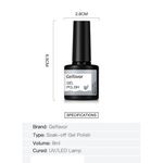 Buy Gelfavor 8ml Nails Gel Varnish Semi-permanent UV LED LAMP Nails Gel Lacquer Varnish for Nail Art (GF-8ml-G030) - Purplle