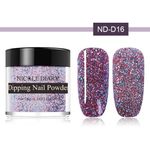 Buy NICOLE DIARY 10g Dipping Nail Powder Holographic Glitter Shining Natural Dry Without Lamp Cure Nail Art (ND-10g-D16) - Purplle
