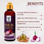Buy NutriGlow NATURAL'S Onion Combo of 3: Hair Shampoo (300 ml)/ Hair Conditioner (300 ml) & Hair Oil (100 ml) With Onion Seed Oil - Purplle