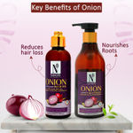 Buy NutriGlow NATURAL'S Combo of 2 Onion Hair Shampoo (300 ml) & Hair Oil (100 ml) For Anti Dandruff/ Damage Repair - Purplle