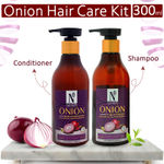 Buy NutriGlow NATURAL'S Combo of 2 Onion Hair Shampoo (300 ml) & Hair Conditioner (300 ml) With Onion Seed Oil, Tea Tree & Bhringraj - Purplle