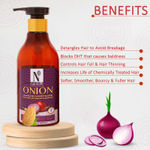 Buy NutriGlow NATURAL'S Onion Combo of 5: Hair Shampoo (300ml)/ Hair Conditioner (300ml)/ Hair Oil (100ml)/ Hair Mask (200gm) & Hair Re-Growth Booster (50ml) - Purplle