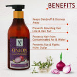 Buy NutriGlow NATURAL'S Onion Combo of 5: Hair Shampoo (300ml)/ Hair Conditioner (300ml)/ Hair Oil (100ml)/ Hair Mask (200gm) & Hair Re-Growth Booster (50ml) - Purplle