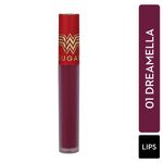 Buy SUGAR Cosmetics X Wonder Woman 24-Hr Lip Lacquer - 01 Dreamella - 3.5 ml | Matte Lipstick, Transferproof and Smudgeproof, Lasts Up to 24 hours - Purplle