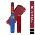Buy SUGAR Cosmetics X Wonder Woman Creamy Matte Lipstick - 07 Clay Born - 2 gms | Ultra Matte Lipstick, Lasts Up to 6 to 7 hours - Purplle
