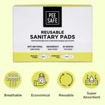 Buy Pee Safe Reusable Sanitary Pads | 4N ( 3 Regular Pads + 1 Overnight Pad) - Purplle