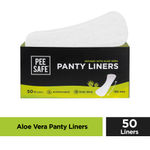 Buy Pee Safe Aloe Vera Panty Liners (Pack of 50 Liners) | Curvy Design For Extra Comfort | Cottony-Soft Surface With 185 mm Wide Optimal Coverage - Purplle