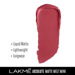 Buy Lakme Absolute Matte Melt Mini Liquid Lip Colour, Pink Footprint, 2.4 ml - Purplle