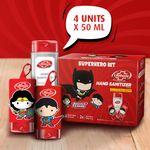 Buy Lifebuoy Hand Sanitizer Super Hero Kit | Anti Bacterial Alcohol Based Sanitizer | 4X50ml + 2 Bag Tags (Superman & Wonder Woman) - Purplle