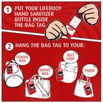 Buy Lifebuoy Hand Sanitizer Super Hero Kit | Anti Bacterial Alcohol Based Sanitizer | 4X50ml + 2 Bag Tags (Superman & Wonder Woman) - Purplle