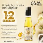 Buy Globus Naturals 12 Herbs Hair Growth Oil with Comb Applicator - Purplle
