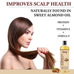 Buy Rey Naturals 100% Pure & Natural Sweet Almond oil - Virgin & Cold pressed - For Hair & Skin (200 ml) - Purplle