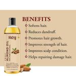Buy Rey Naturals 100% Pure & Natural Sweet Almond oil - Virgin & Cold pressed - For Hair & Skin (200 ml) - Purplle