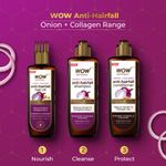 Buy WOW Skin Science Onion & Collagen Anti-Hairfall Shampoo | Reduces Hairfall | Strengthens Roots | Nourishes Scalp | Prevents Breakage | Enhances Hair Thickness and Shine| New & Improved Formulation- 200 ml - Purplle