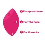 Buy AYA Curve Shape Makeup Sponge Puff (Colour May Vary) (shape may vary )- Pack of 1 - Purplle