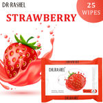 Buy Dr.Rashel Strawberry Wet Wipes Refreshing Cleansing Moisturising and Soothing Face Wipes (25 Wipes) - Purplle