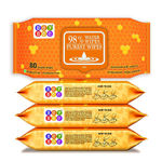 Buy BeyBee Baby Water Based Wet Wipes for Born Babies(Pack of 4, 80 Sheets per Pack) - Purplle