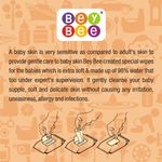Buy BeyBee Baby Water Based Wet Wipes for Born Babies(Pack of 4, 80 Sheets per Pack) - Purplle
