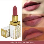 Buy Just Herbs Ayuredic Creamy Matte Lipstick-08 Rose Brown (Half - Size)(1.8 g) - Purplle