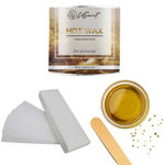 Buy W Secret Gold Hot Wax (600 gm) +50 Waxing Strips+ 50 Wax Spatulas - Purplle