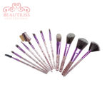 Buy Beautiliss Professional Glitter Dust Makeup Brush 12 pcs set with shimmer storage case - Purplle