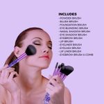 Buy Beautiliss Professional Glitter Dust Makeup Brush 12 pcs set with shimmer storage case - Purplle