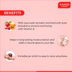 Buy Vaadi Herbals Lip Balm Strawberry (10 g) - Purplle