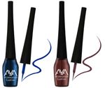 Buy AYA Waterproof Eyeliner, Set of 2 (Blue and Brown) - Purplle