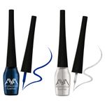 Buy AYA Waterproof Eyeliner, Set of 2 (Blue and Silver) - Purplle