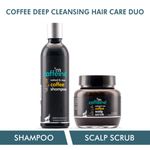 Buy mCaffeine Coffee Deep Cleansing Hair Care Duo with Protein, Natural AHA & Argan Oil | Shampoo, Scalp Scrub | All Hair Types | Sulphate & Silicone Free 500 ml - Purplle