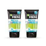 Buy Garnier Men Oil Clear Deep Cleansing Face Wash, Mineral Clay and Menthol Deep Cleansing Face Wash for Oil Free Feels, Suitable for all Skin Types, 150g x2 (Pack of 2) - Purplle