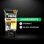 Buy Garnier Men Turbo Bright Double Action Face Wash, Deep Cleansing Anti Pollution Face Wash with Charcoal and Vitamin C, Suitable for all Skin Types, 150g x2 (Pack of 2) - Purplle