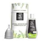 Buy Pee Safe Period Care Combo- Menstrual Cup (Large) & Intimate Wash Women 105 ml - Purplle