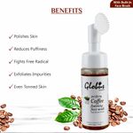 Buy Globus Naturals Coffee Brightening Foaming Face Wash with Silicon Face Massage Brush (150 ml) - Purplle