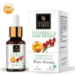 Buy Good Vibes Vitamin C & Goji Berry Depigmentation & Wrinkle Balancing Face Serum | Lightening | With Aloe Vera | No Parabens, No Sulphates (10 ml) - Purplle