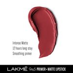 Buy Lakme 9TO5 Primer + Matte Lip Color Cherry Chic 3.6 gm - Purplle