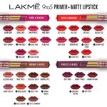 Buy Lakme 9TO5 Primer + Matte Lip Color Cherry Chic 3.6 gm - Purplle