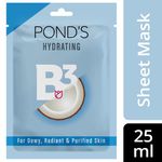 Buy POND'S Hydrating Dewy Radiant Skin, With 100% Natural Coconut Water & Vitamin B3 Sheet Mask, 25 ml - Purplle