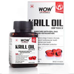 Buy WOW Life Science Krill Oil Capsules - Enriched with EPA, DHA & Astaxanthin - 500mg Krill Oil - 30 Softgel Capsules - Purplle