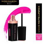 Buy Manish Malhotra Beauty By MyGlamm Liquid Matte Lipstick-Crazier Than Pink-7gm - Purplle